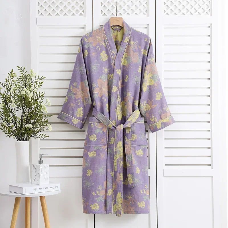 Long Sleeve Cotton Kimono Robes