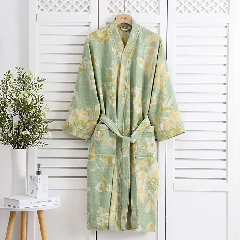 Long Sleeve Cotton Kimono Robes