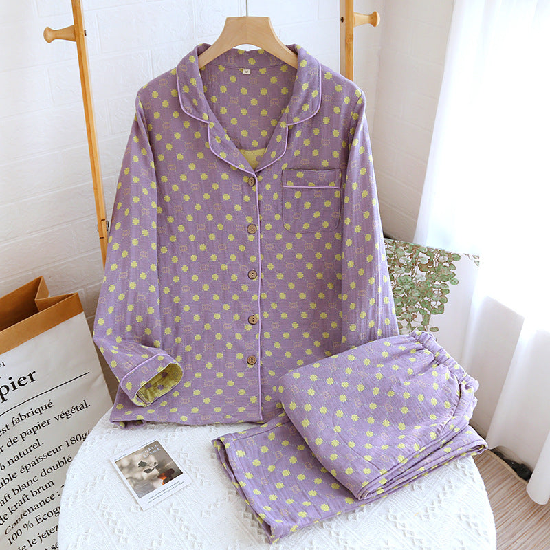 Düz Desenli Pamuklu Pijama Takımı