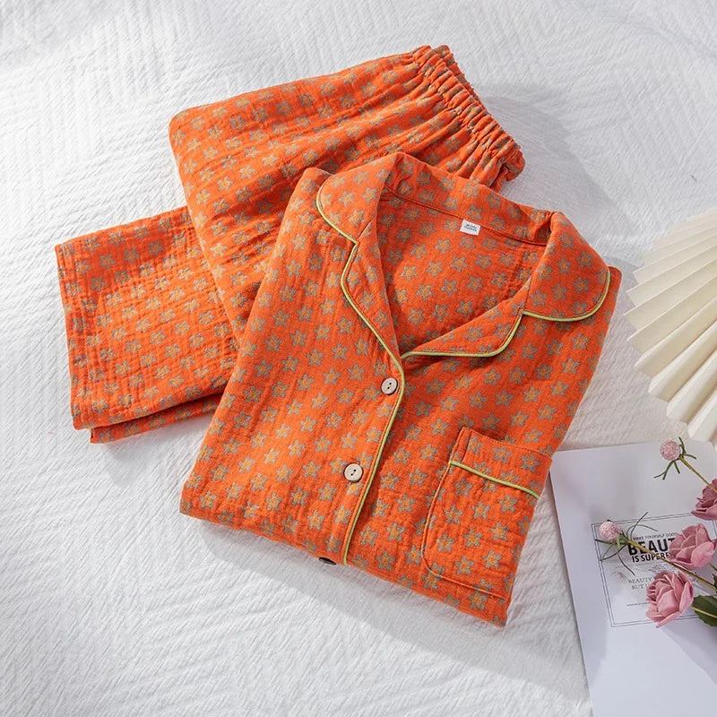 Düz Renk Uzun Pijama Takımı