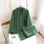 Denim Striped Pajama Set