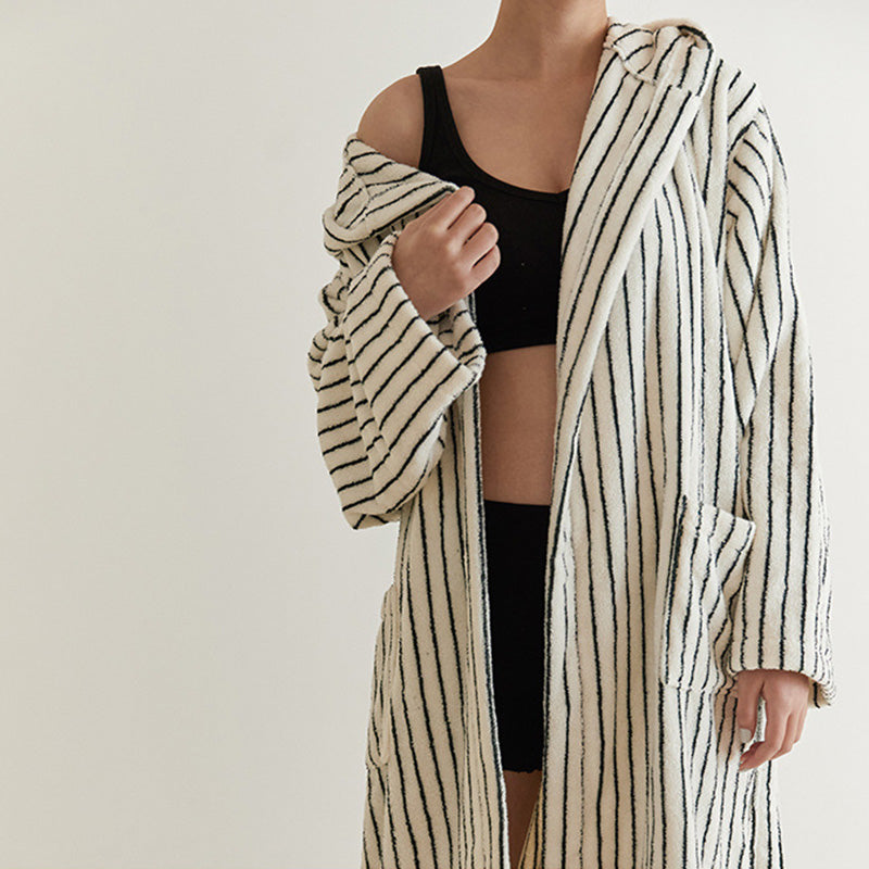 Cotton Hooded Bathrobe