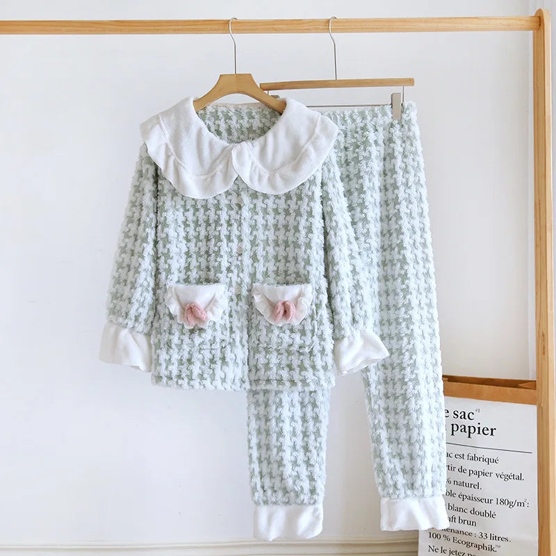 Vintage Collared Pajama Set