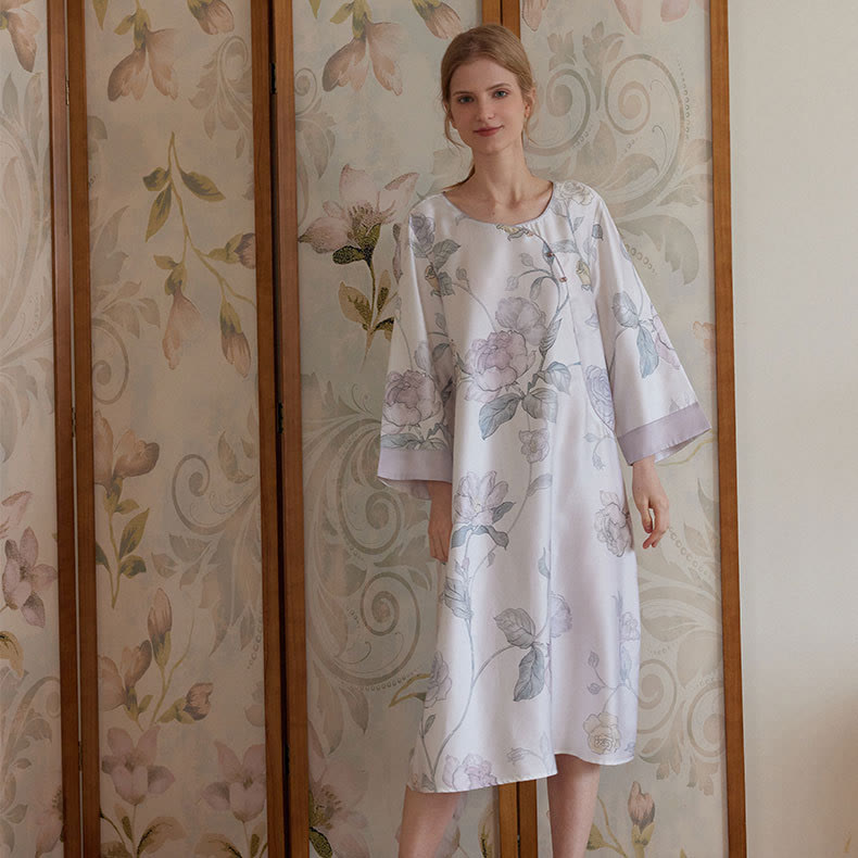 Lyocell Elegant Floral Nightdress