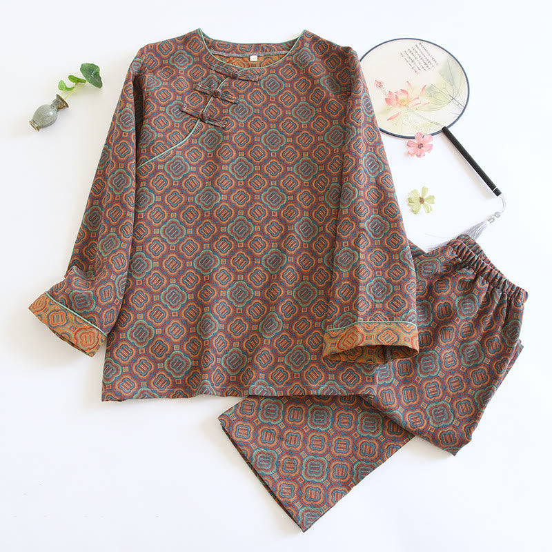 Retro Breathable Pajama Set