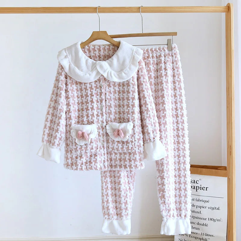Vintage Collared Pajama Set