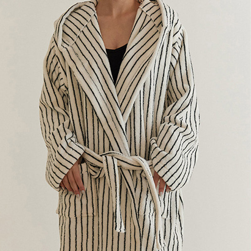 Cotton Hooded Bathrobe