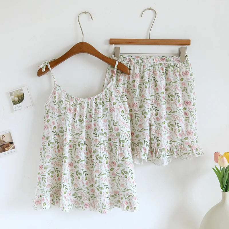 Summer Crepe Shorts Set