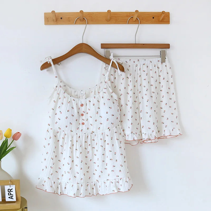 Summer Pajama Shorts Set