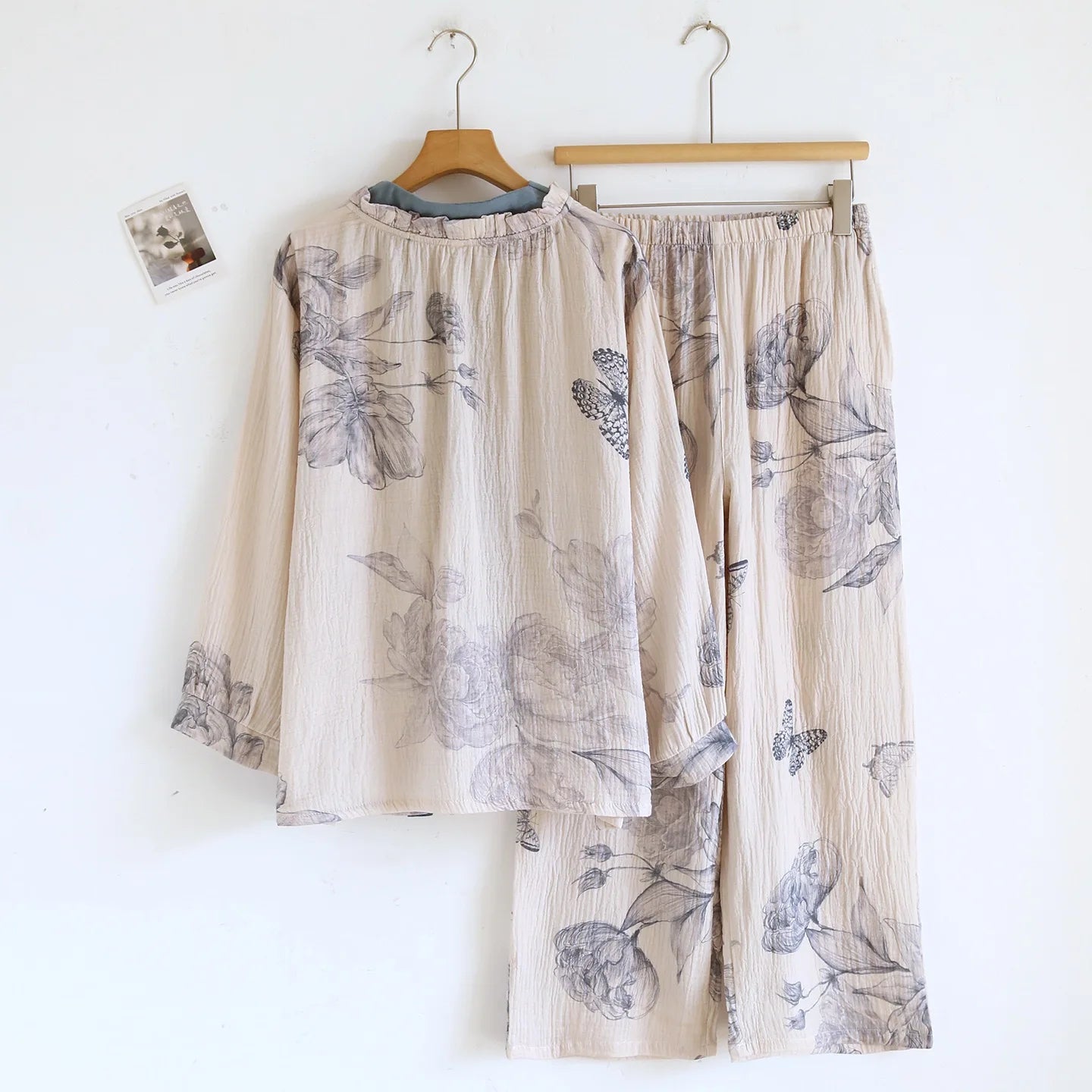 Kyoto Kelebek Pamuklu Kimono Takım