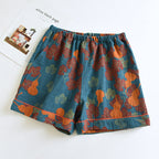 Double Layers Cotton Pajama Shorts