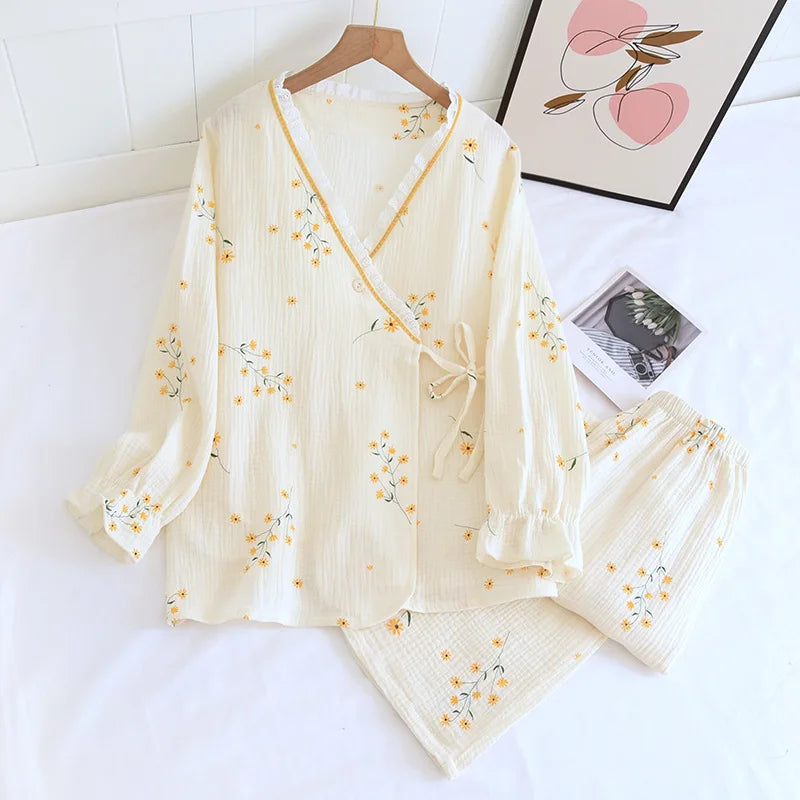 Spring Crepe Kimono Set