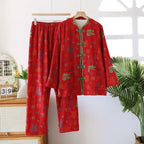 Fiyonk Düğmeli Loungwear Set