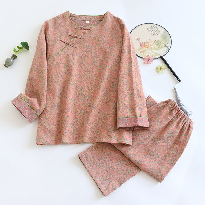 Retro Breathable Pajama Set