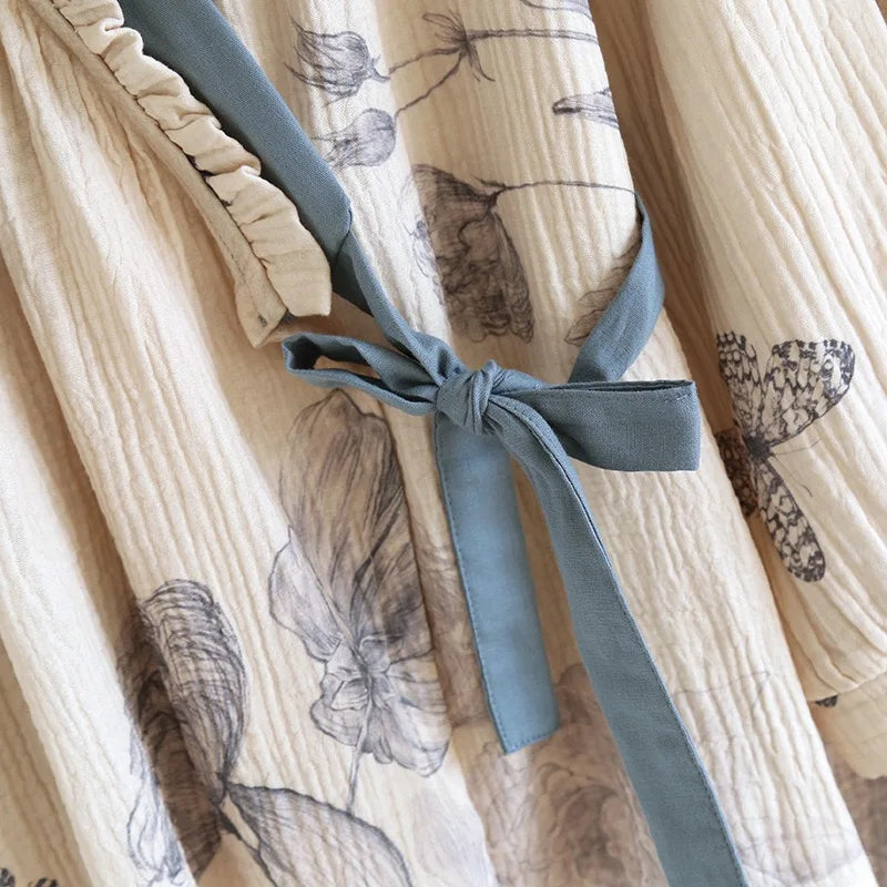 Kyoto Kelebek Pamuklu Kimono Takım