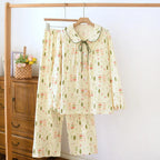 Fiyonk Detaylı Desenli Pijama Takımı