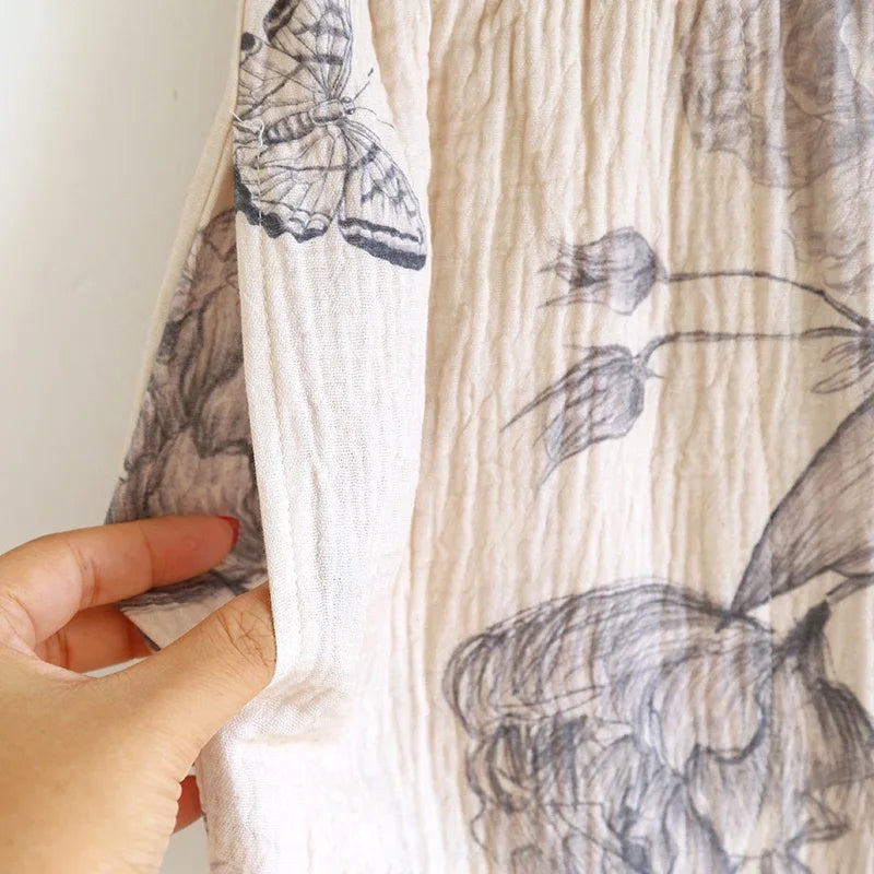 Kyoto Kelebek Pamuklu Kimono Takım