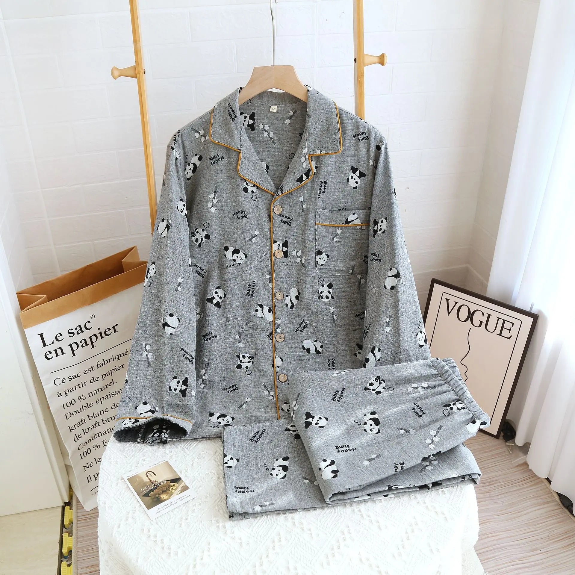 Cute Panda Pajama Set