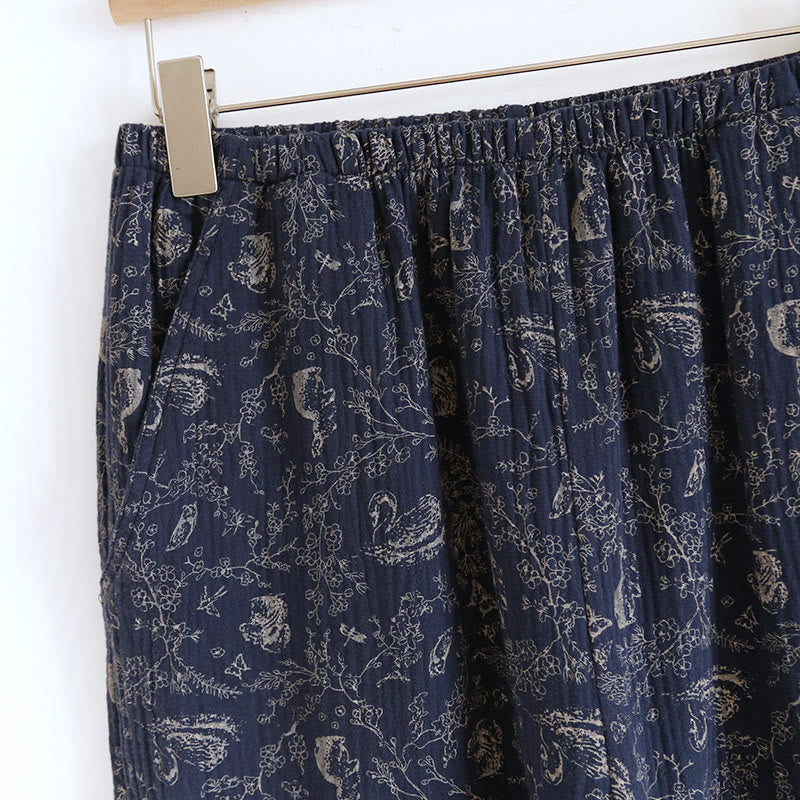 Rural Swan Flower Cotton Set