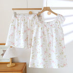 Pastoral Desenli Pamuklu Pijama Takımı