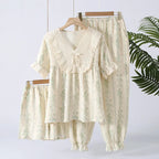 Dantel Detaylı Kısa Pijama Takımı (3 Parça)