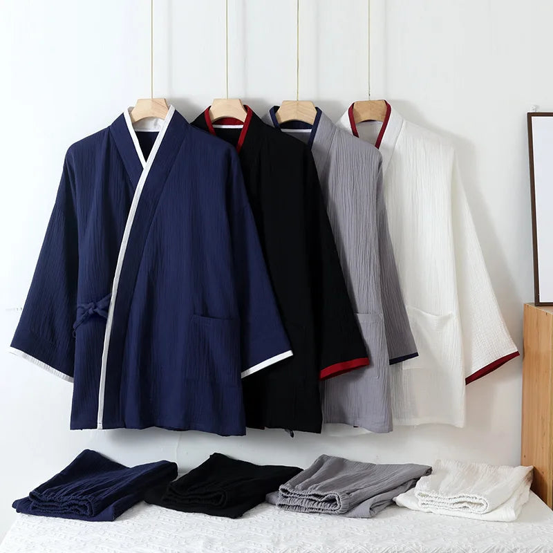 Elegant Crepe Kimono Set