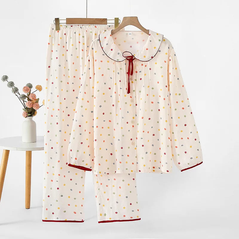 Kurdele Detaylı Yumuşak Pijama Seti