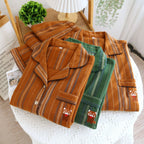 Denim Striped Pajama Set