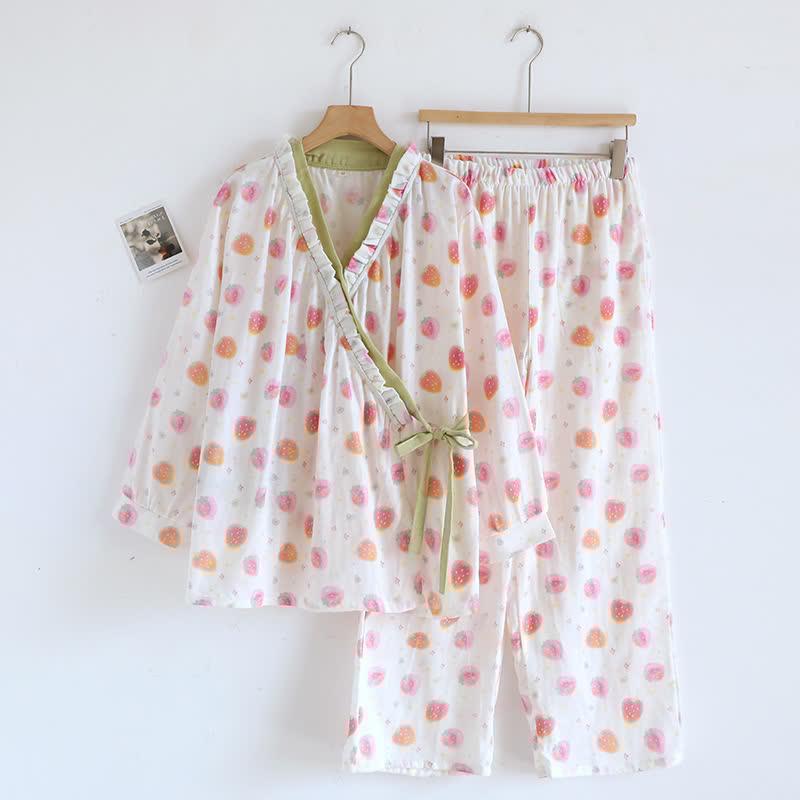 Rural Strawberry Nightwear Set