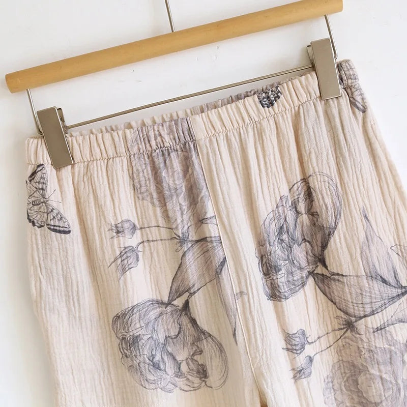 Kyoto Kelebek Pamuklu Kimono Takım