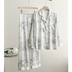 Gray Print Pajama Set