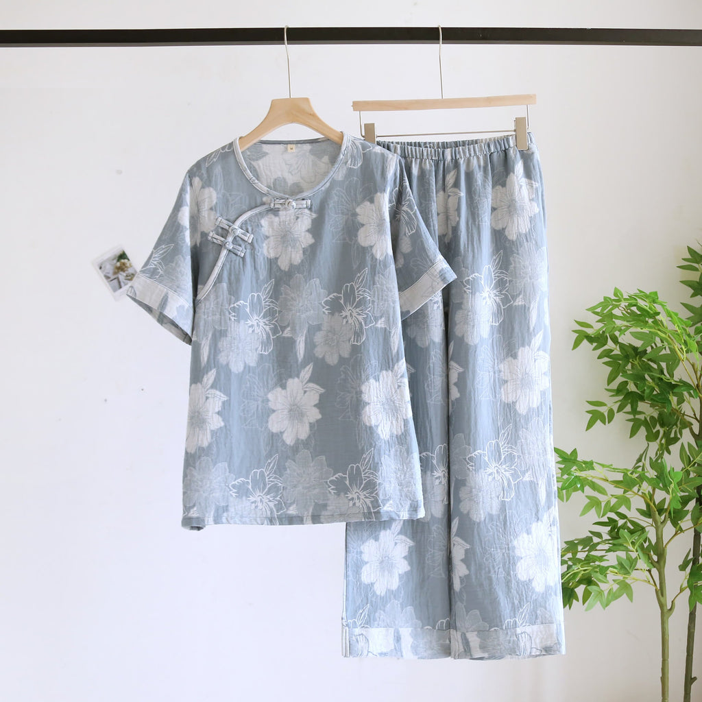 Leaf Short Sleeve Loungewear Set