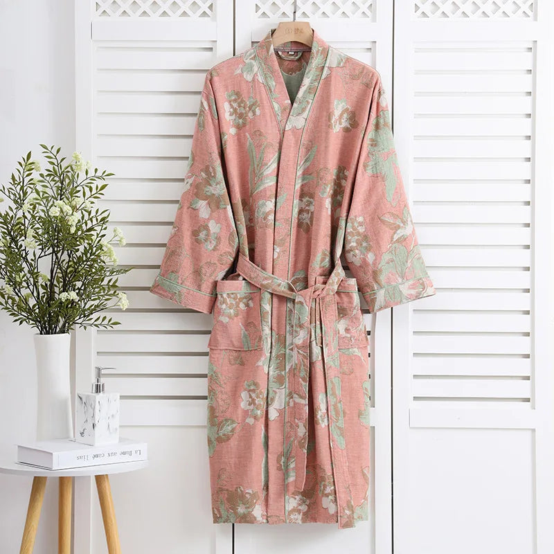 Long Sleeve Cotton Kimono Robes