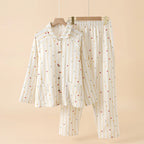 Yakalı Çizgili Pijama Takımı