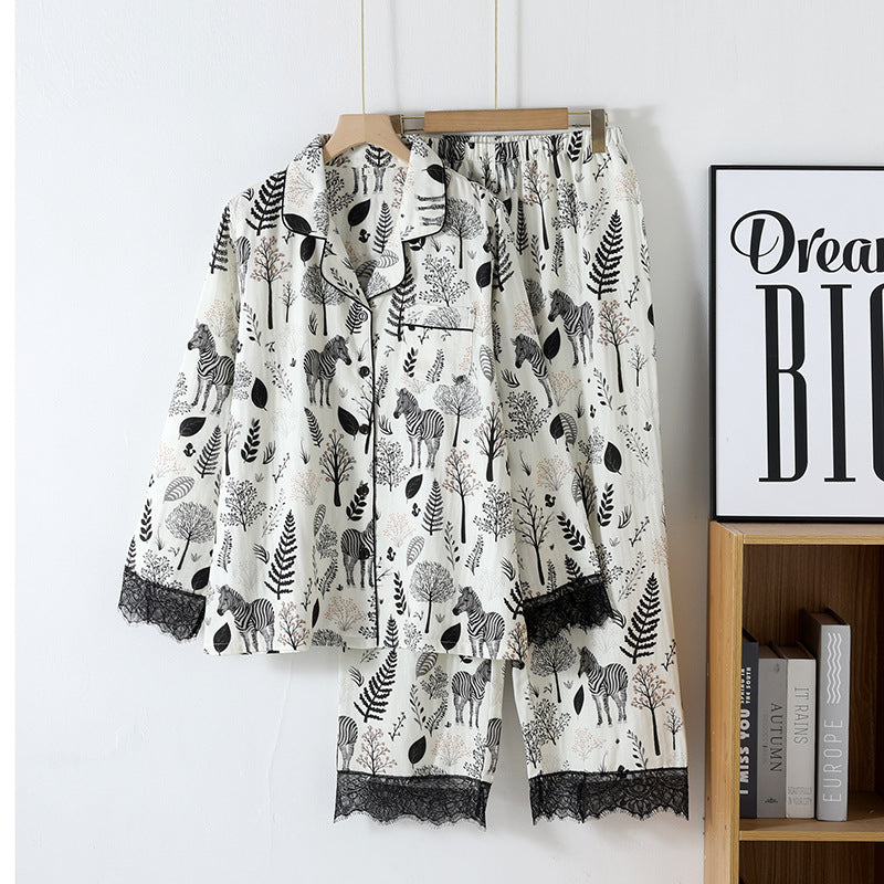 Zebra Design Cotton Pajama Set