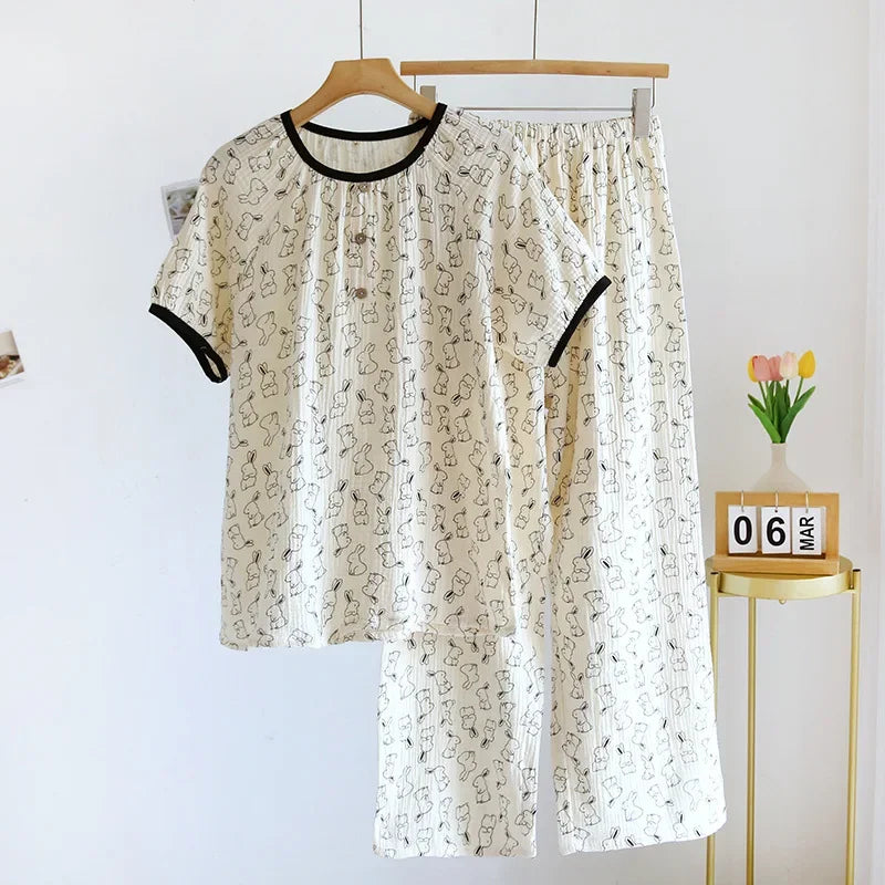 Yuvarlak Yaka Zarif Kısa Takım