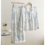 Gray Print Pajama Set