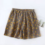 Floral Leaf Pajama Shorts