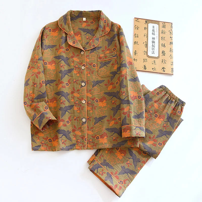 Renki Desenli Uzun Pijama Takımı