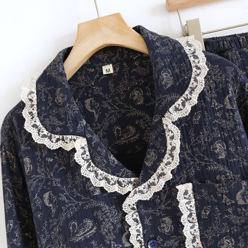 Rural Swan Flower Cotton Set