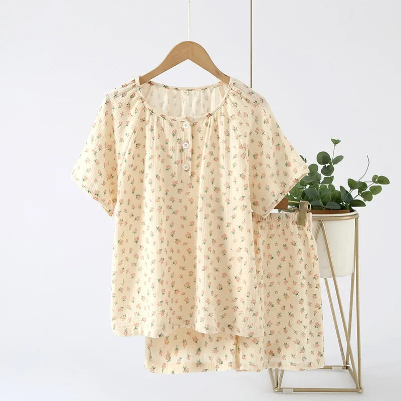 Kısa Retro Pijama Takımı