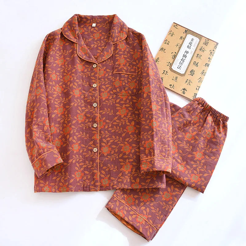 Renki Desenli Uzun Pijama Takımı