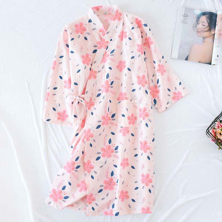 Floral Double Layer Cotton Nightdress