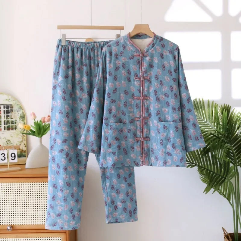 Fiyonk Düğmeli Loungwear Set