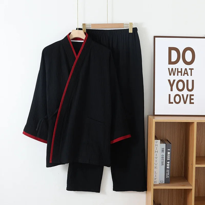 Elegant Crepe Kimono Set