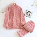 Sevimli Peluş Uzun Pijama Takımı