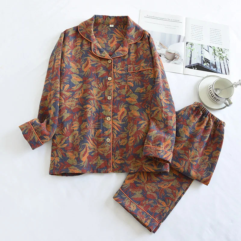 Leaf Cotton  Loungewear Set