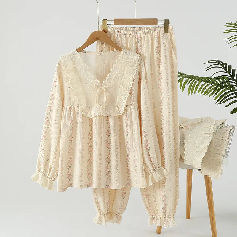 Rose Garden Cotton Loungewear Set